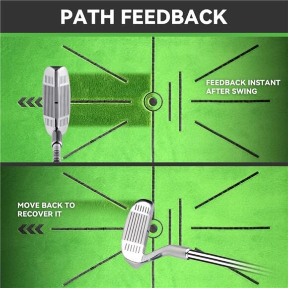 Golf Hitting Mat,Golf Training Mat for Swing Path Feedback Detection Batting - Picture 2 of 16